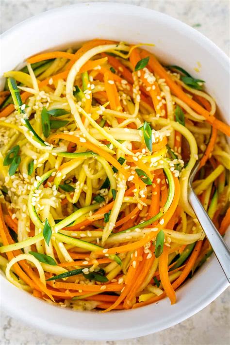 carrot-zucchini-salad-with-sesame-ginger-dressing image