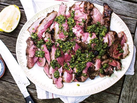 grilled-lamb-sirloin-with-salsa-verde-saveur image