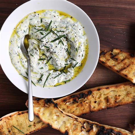herbed-ricotta-with-grilled-bread-recipe-justin-chapple image