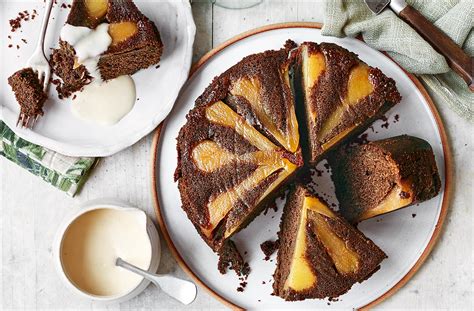 chocolate-and-pear-upside-down-cake-tesco-real-food image