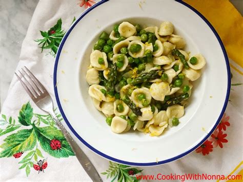 orecchiette-with-asparagus-peas-and-lemon-zest image
