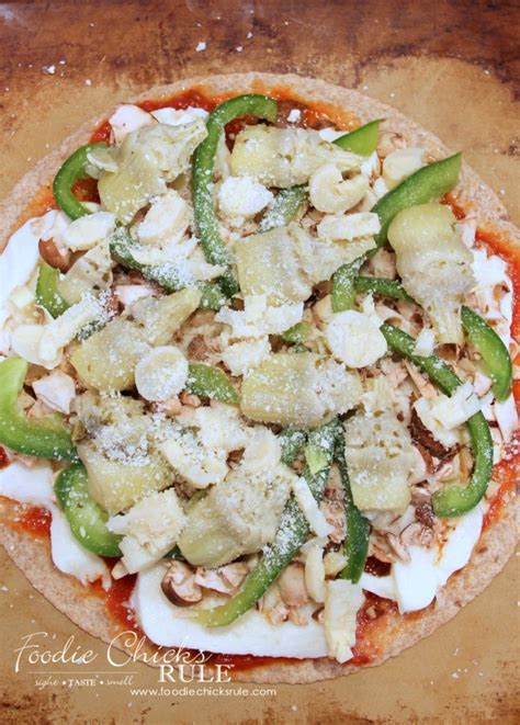quick-easy-healthy-veggie-pizza-foodie-chicks-rule image