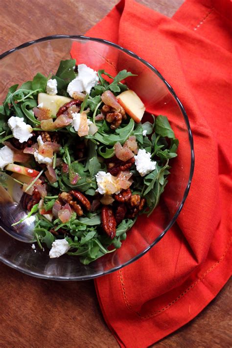 arugula-apple-goat-cheese-and-candied-pecan-salad image