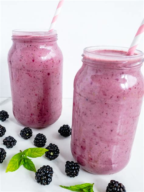 easy-blackberry-and-banana-smoothie-the-simpler-kitchen image