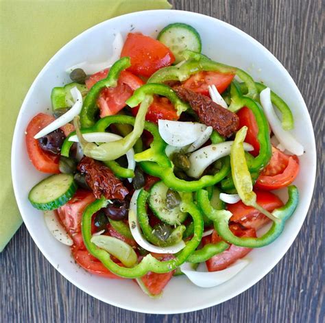 greek-island-summer-salad-olive-tomato image