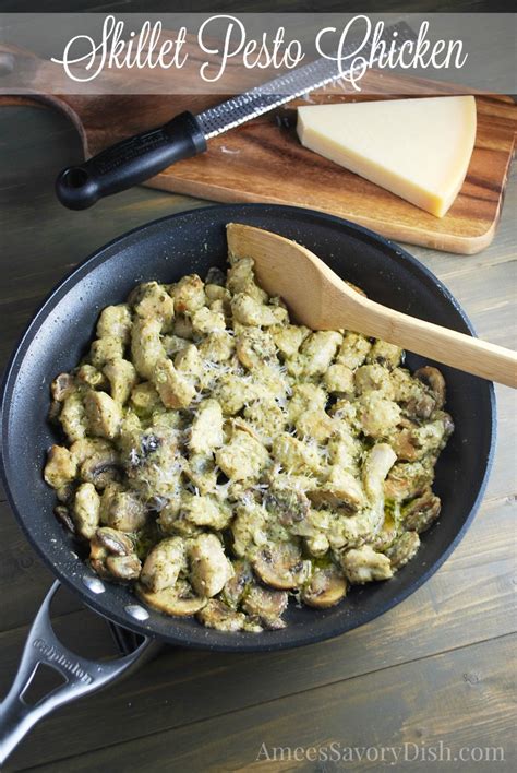 flavorful-skillet-pesto-chicken-amees-savory-dish image