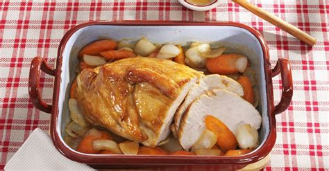 roast-turkey-with-honey-glaze-and-vegetables image