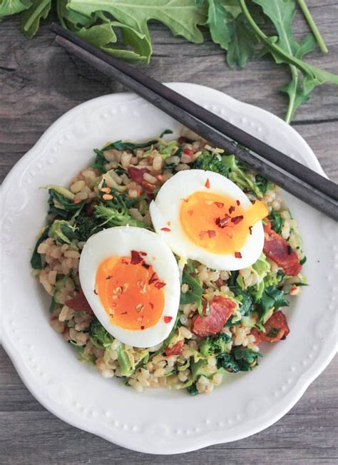 bacon-fried-rice-with-broccoli-and-wilted-greens image