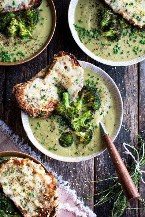 roasted-broccoli-soup-with-melted-cheddar-croutons image