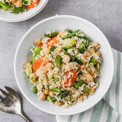 easy-brown-rice-pilaf-with-spring-vegetables image