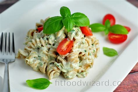 skinny-pasta-with-creamy-basil-sauce-low-calorie-low image