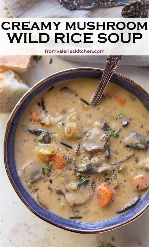 creamy-mushroom-wild-rice-soup-valeries-kitchen image