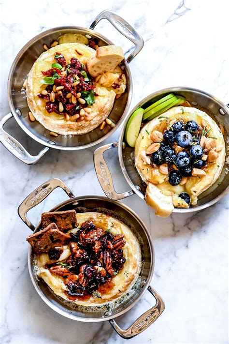 easy-baked-brie-recipe-3-flavorful-ways-foodiecrush image