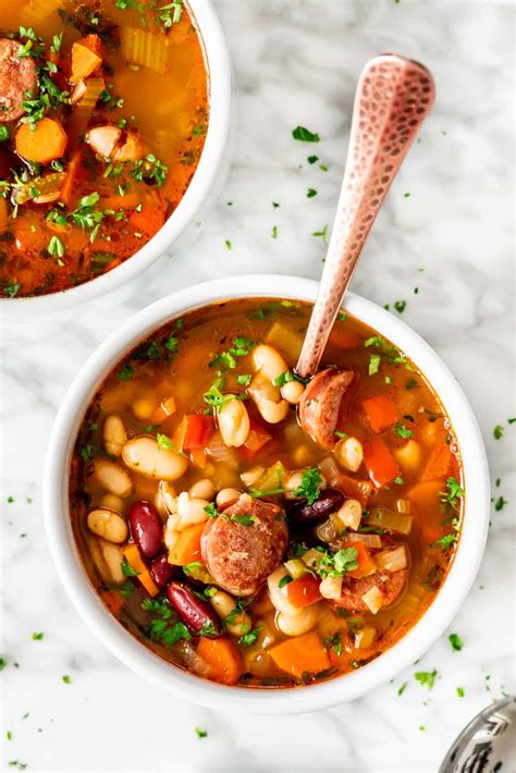 sausage-and-bean-soup-jo-cooks image