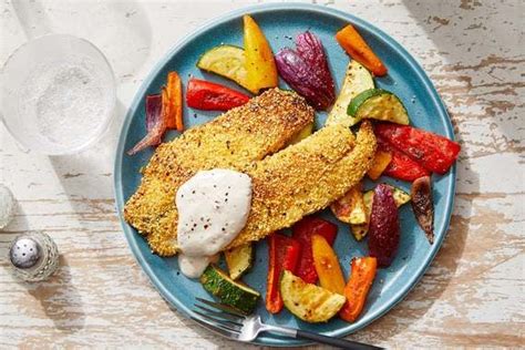 cornmeal-crusted-tilapia-with-roasted-vegetables image