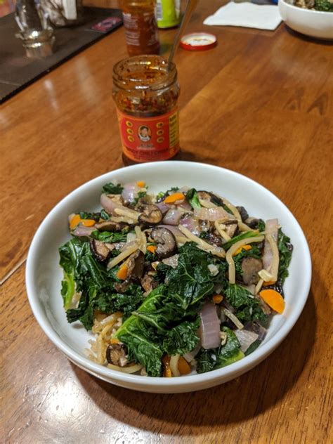 garlic-kale-and-mushroom-stir-fry-unhippy-vegan image