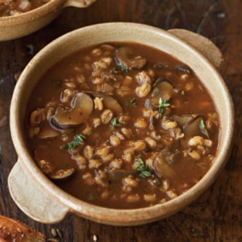 savory-barley-soup-with-wild-mushrooms-and-thyme image
