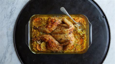 crispy-chicken-and-rice-with-sweet-potato-and-lemon image