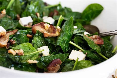 warm-spinach-salad-with-apple-and-brie-seasons image