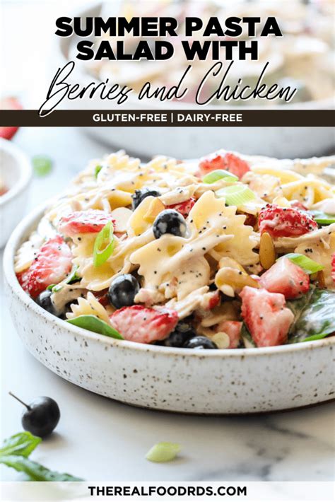 summer-pasta-salad-with-chicken-and-berries-the-real image