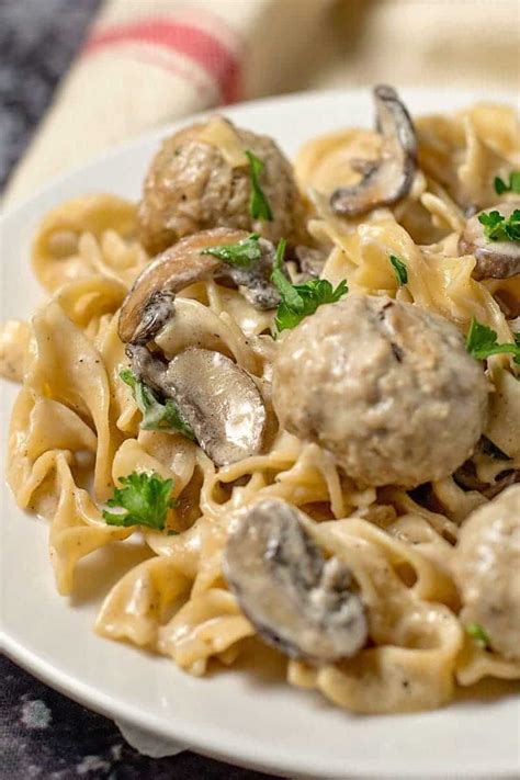 easy-one-pot-meatball-stroganoff-recipe-scattered image