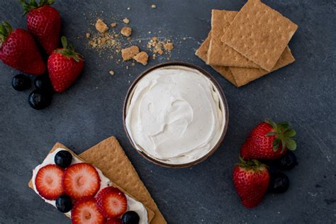 creamy-vanilla-fruit-dip-with-two-spoons image