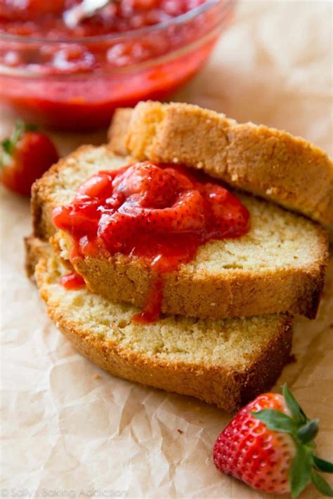 brown-butter-pound-cake-with-strawberry-compote image