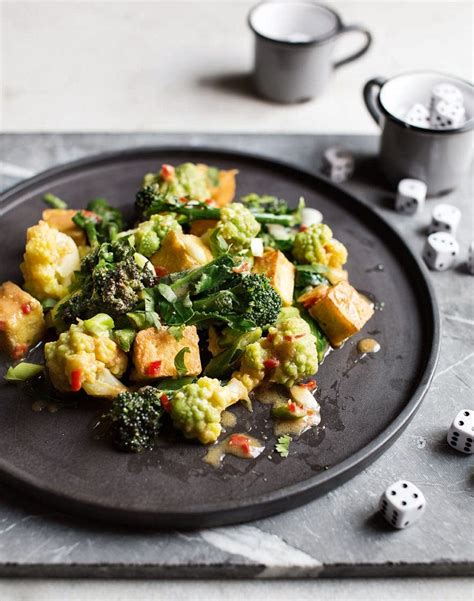 warm-salad-of-fried-tofu-broccoli-romanesco-and-miso image