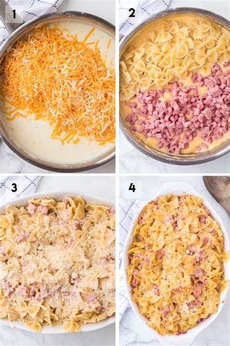 cheesy-ham-casserole-with-bow-tie-pasta-julies-eats image