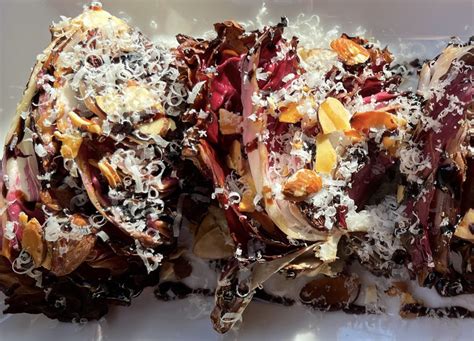grilled-radicchio-with-honeyed-almonds-balsamic image