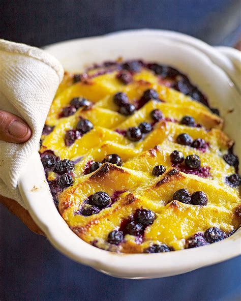 blueberry-bread-and-butter-pudding-recipe-delicious image