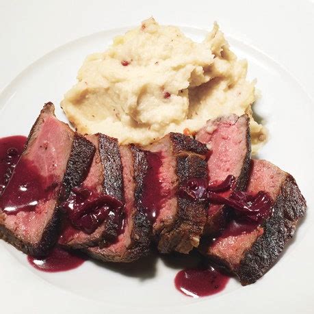 pan-seared-strip-steak-with-red-wine-pan-sauce-and image