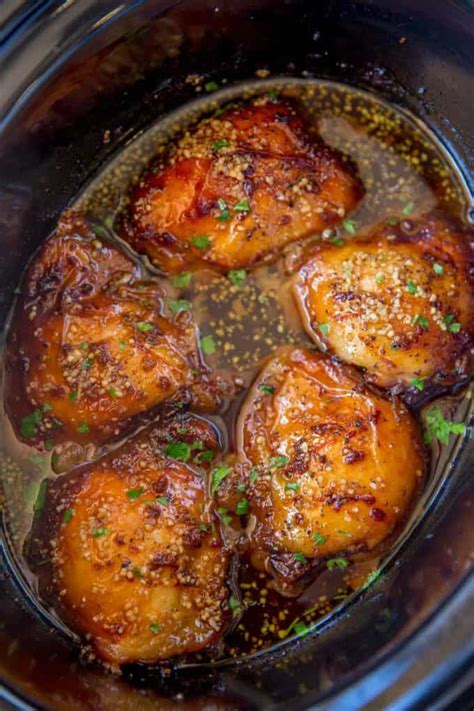 slow-cooker-brown-sugar-garlic-chicken-dinner-then image