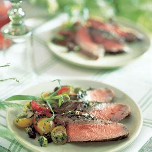 herb-crusted-flank-steak-with-cherry-tomatoes-and image