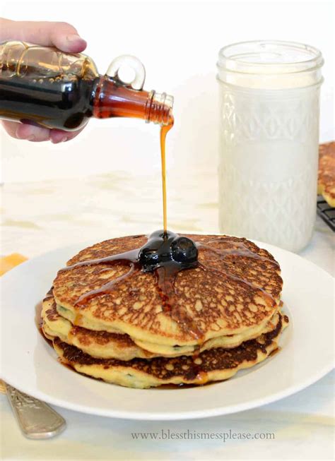 blueberry-cornmeal-pancakes-easy-homemade image