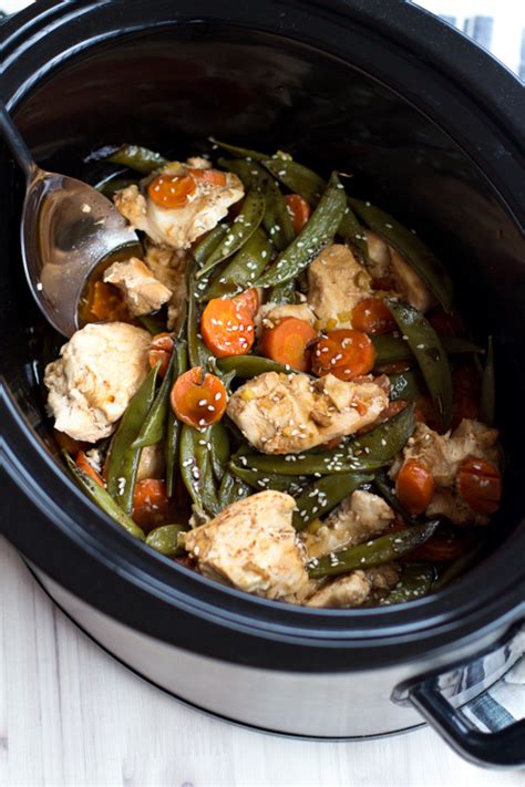 crockpot-ginger-chicken-with-snow-peas-the-family image