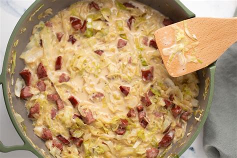 creamed-cabbage-and-sausage-recipe-my-forking-life image