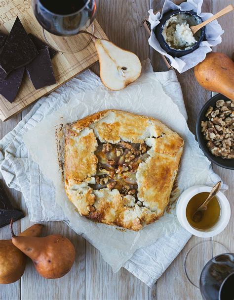 pear-galette-with-honey-walnuts-and-blue-cheese image