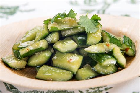 chinese-smashed-cucumbers-with-sesame-oil-and-garlic image