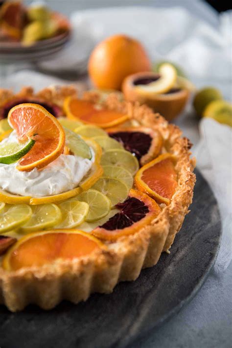 triple-citrus-macaroon-mascarpone-tart-the-crumby image