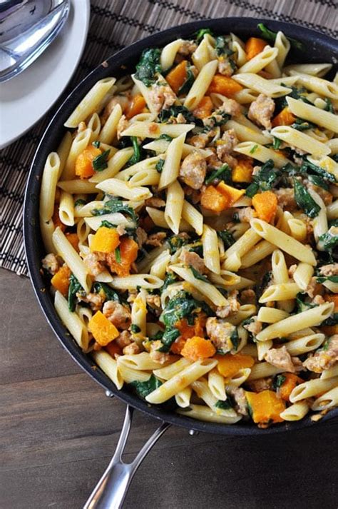 skillet-butternut-squash-sausage-and-penne-pasta image