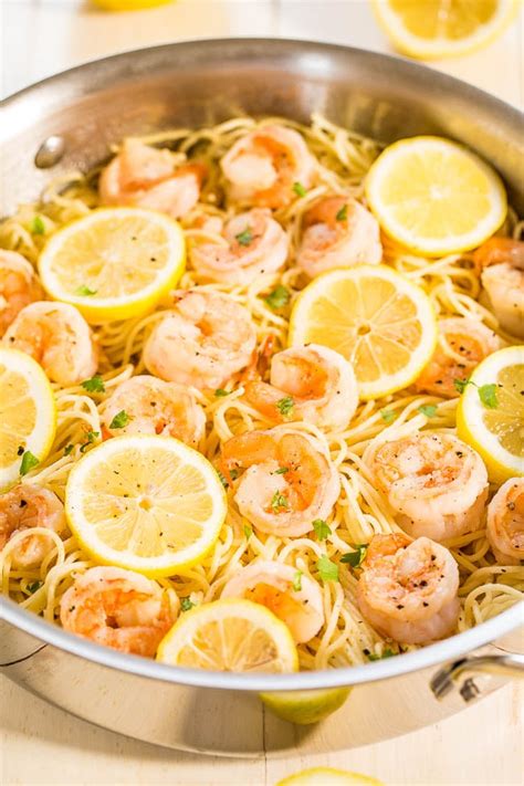 15-minute-lemon-shrimp-pasta-averie-cooks image
