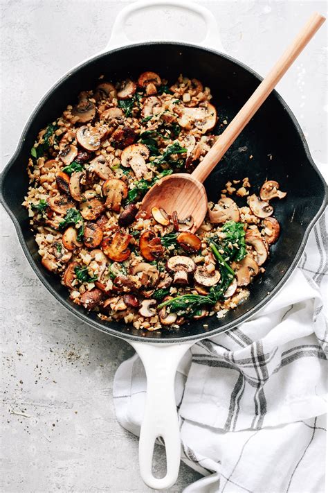 mushroom-cauliflower-rice-recipe-healthy-easy image