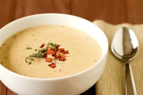 cheddar-and-ale-soup-with-potato-bacon-brown image