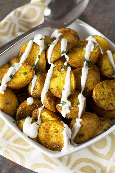 roasted-curry-potatoes-with-greek-yogurt-sauce image