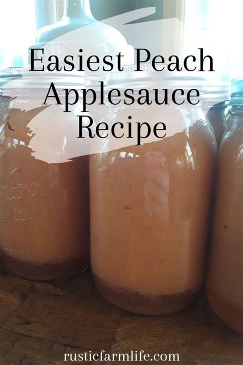 easiest-peach-applesauce-recipe-rustic-farm-life image