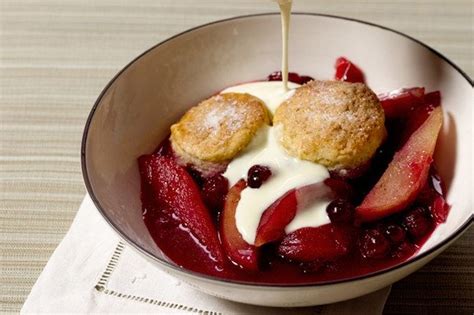 pear-and-cranberry-cobbler-with-citrus-infused-custard image