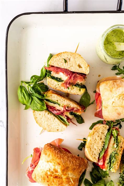 prosciutto-and-mozzarella-sandwich-lenas-kitchen image