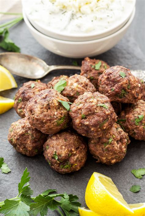 greek-meatballs-with-tzatziki-sauce-recipe-runner image