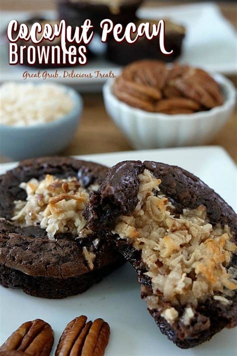 coconut-pecan-brownies-great-grub-delicious-treats image